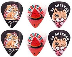 Perri's Leathers Ltd. – kostki do gitary ruchowej – Ed Sheeran – Shape of You – oficjalny produkt licencjonowany – 6 sztuk – wyprodukowane w Kanadzie.