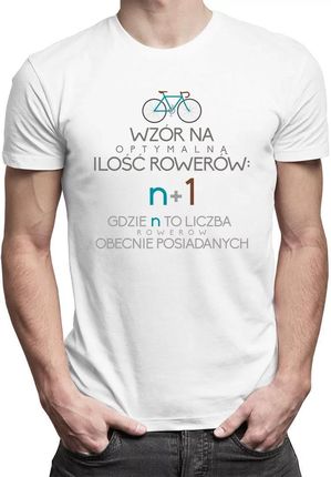 Wzór na optymalną ilość rowerów - męska koszulka z nadrukiem