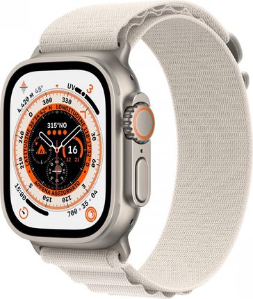 Apple Watch Ultra GPS + Cellular 49mm Titanium Case Alpine Loop Large Biały (MQFT3FD/A)