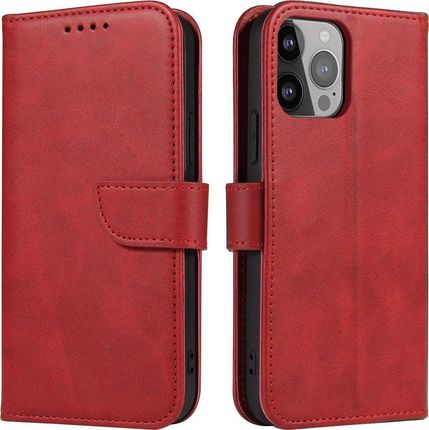 Hurtel Magnet Case Etui Z Klapką Iphone 14 Plus Czerwony