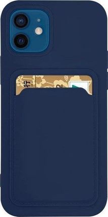 Hurtel Card Case Silikonowe Etui Portfel Z Kieszonką Na Kartę Dokumenty Do Xiaomi Redmi Note 11 Pro+ 5G / 11 Pro 5G / 11 Pro Granatowy