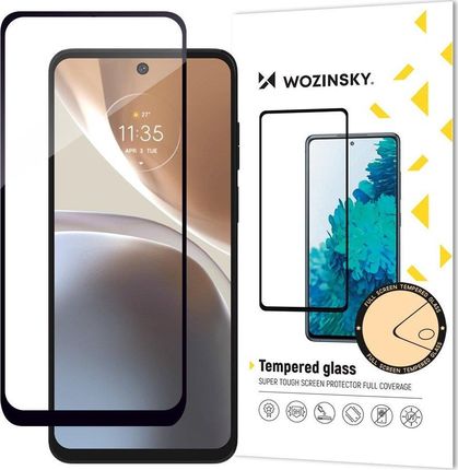Wozinsky Full Glue Tempered Glass Szkło Hartowane Motorola Moto G32 9H Na Cały Ekran Z Czarną Ramką