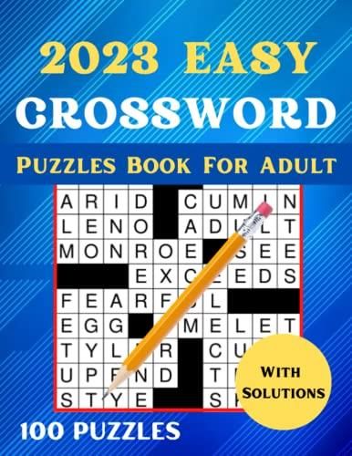 Easy Crossword Puzzles Book For Adult Large Print Easy To