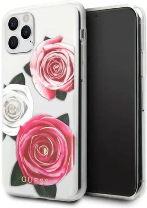 Guess Guhcn58Rostrt Iphone 11 Pro Transparent Hardcase Flower Desire Pink & White Rose