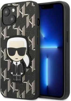 Karl Lagerfeld Klhcp13Spmnikbk Iphone 13 Mini 5,4" Hardcase Czarny/Black Monogram Ikonik Patch