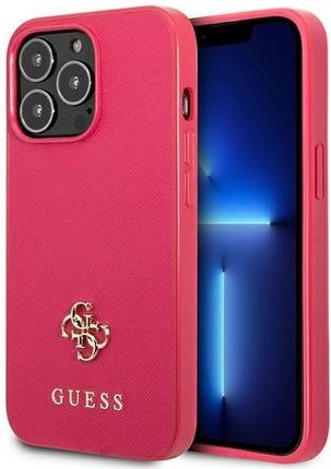 Etui Guess Guhcp13Xps4Mf Apple Iphone 13 Pro Max Różowy/Pink Hardcase Saffiano 4G Small Metal Logo