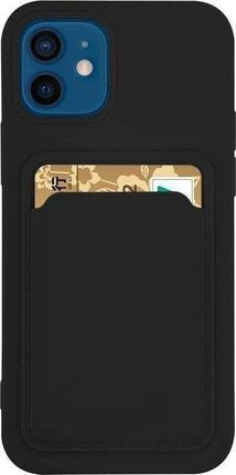 Hurtel Card Case Silikonowe Etui Portfel Z Kieszonką Na Kartę Dokumenty Do Xiaomi Redmi Note 11 Pro+ 5G / 11 Pro 5G / 11 Pro Czarny