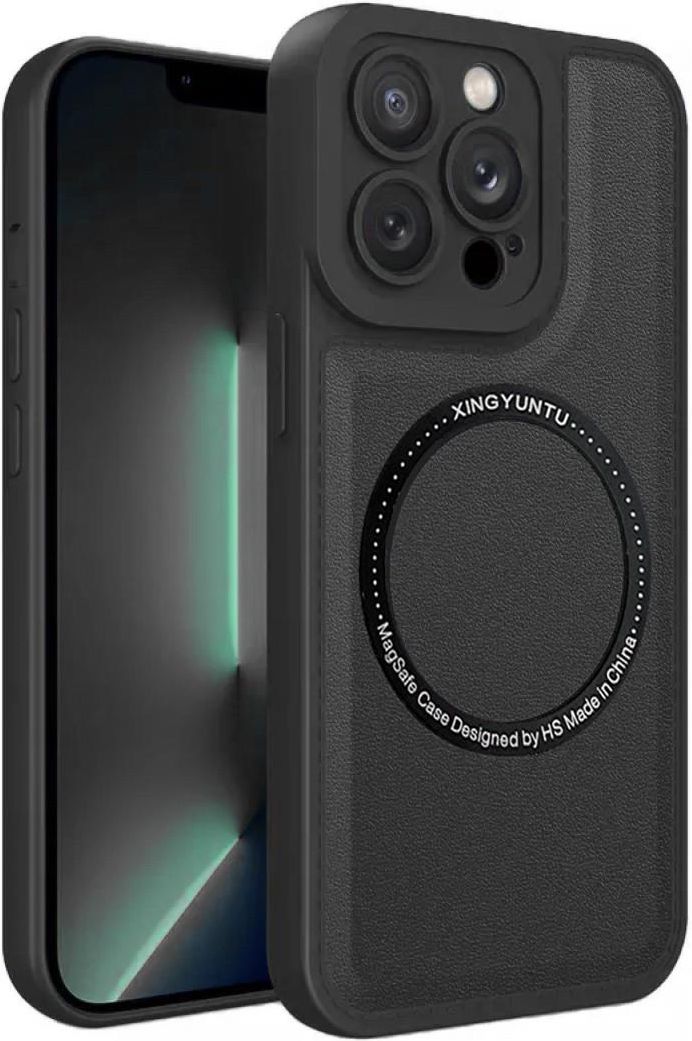 Supero Magsafe Leather Case Iphone 12 Pro Max Black Etui na telefon