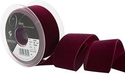 Nastro Di Velluto Berisfords 5 Metri - Colore Vino - 10 Mm - Per Cucito E Hobby Creativi