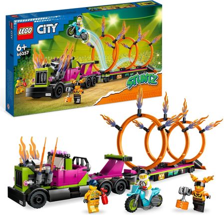 LEGO City 60357 Wyzwanie kaskaderskie — ciężarówka i ogniste obręcze