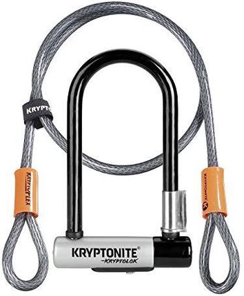 Kryptonite Kryptonit (001973/001683 Antirrobo U Kryptolok Mini-7 W/Flex Cable I Flexframe Bracket 82X178 Jakość Szary
