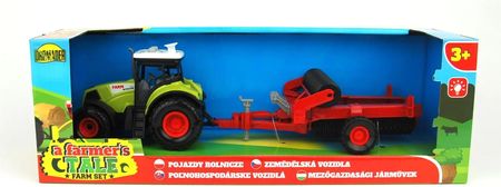 Dromader Traktor Z Przyczepą Czerwona (Dźwięki) W Pudełku