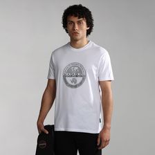 Męska Koszulka z krótkim rękawem Napapijri S-Bollo SS 1 002 Bright White Np0A4H9K0021 – Biały