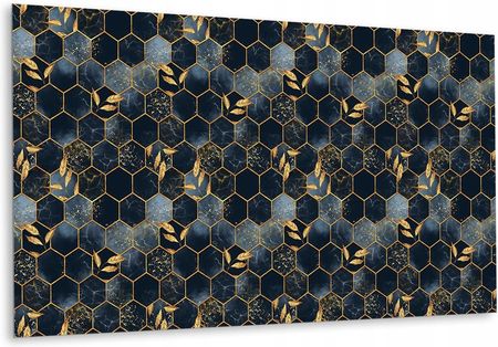 Bluedecor Kuchenne Panele Pcv Liście I Heksagony 100x50