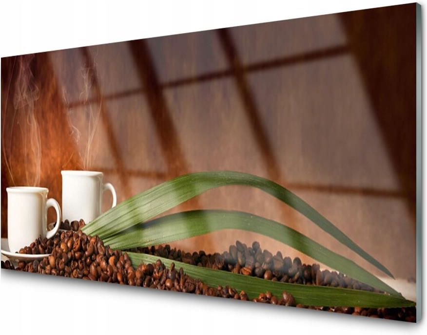 Tulup Panel Szklany Dekor Kawa Ziarna Kuchnia 140x70 
