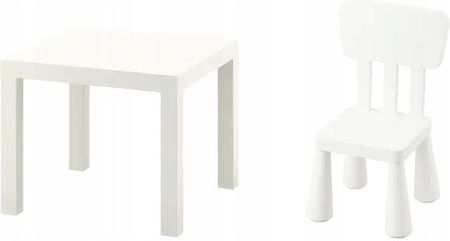 Ikea Lack Stolik+ Mammut Krzesełko Dla Dzieci Biel