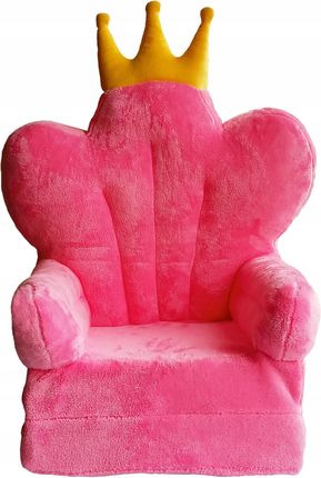 Fotel Dla Dziecka Pluszowy Tron Krzesło Pufa Xl