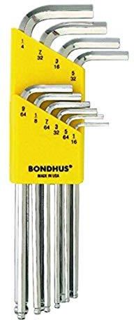 Bondhus 10912 Clé Hexagonale En Forme De L à Bout Sphérique 1/4" X 5,3