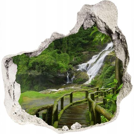 Coloray Dziura 3D W Ścianie Na Ścianę Wodospad Dżungli