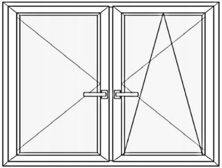 Alukonstrukt Okno Pcv W 6-Komorowe 70Mm Białe Ru+R 2665x1335