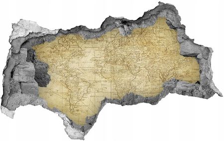 Coloray Samoprzylepna Dziura Na Ścianę Stara Mapa Świata
