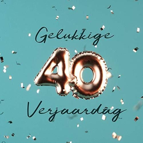 Gelukkige 40e Verjaardag: Gastenboek voor de Verjaardag - Ballonnen Goud -  Turquoise - Literatura obcojęzyczna - Ceny i opinie 