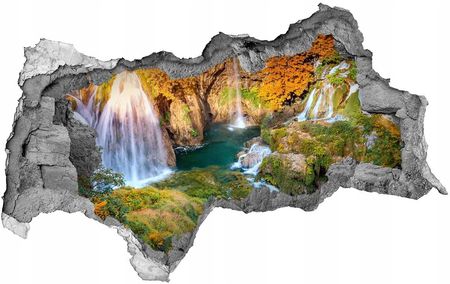 Coloray Samoprzylepna Dziura Na Ścianę Wodospad Jesienią