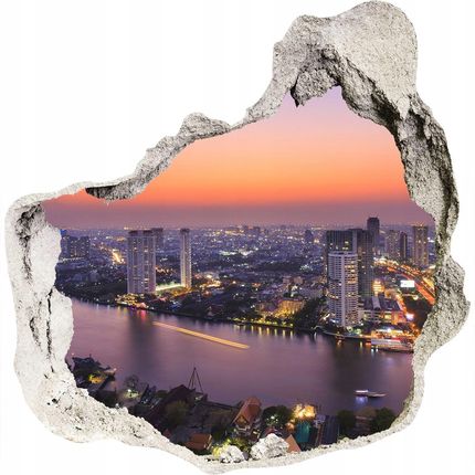 Coloray Fototapeta Dziura Na Ścianę 3D Bangkok Zachód
