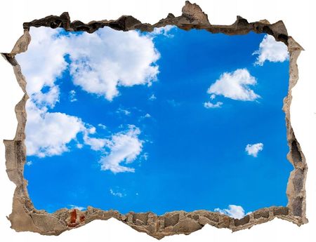 Coloray Samoprzylepna Dziura Na Ścianę Chmury Niebie