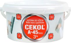 Zdjęcie Cekol Gotowa biała masa szpachlowa A-45 finisz 3kg - Opalenica