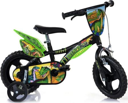 Dino Bikes Rower Dziecięcy Dinosaur Zielony 12"