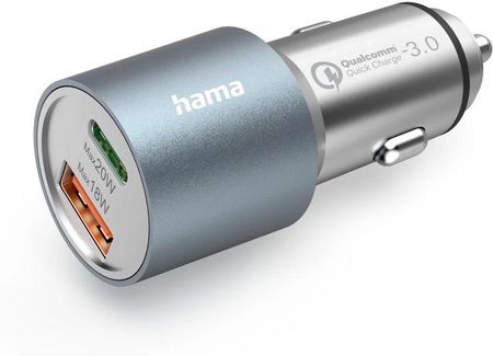 Hama PD USB-C/QC USB-A 38W szary (201639)