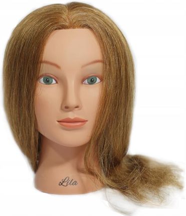 Afk Główka Fryzjerska Lila Włos Naturalny 45Cm Blond