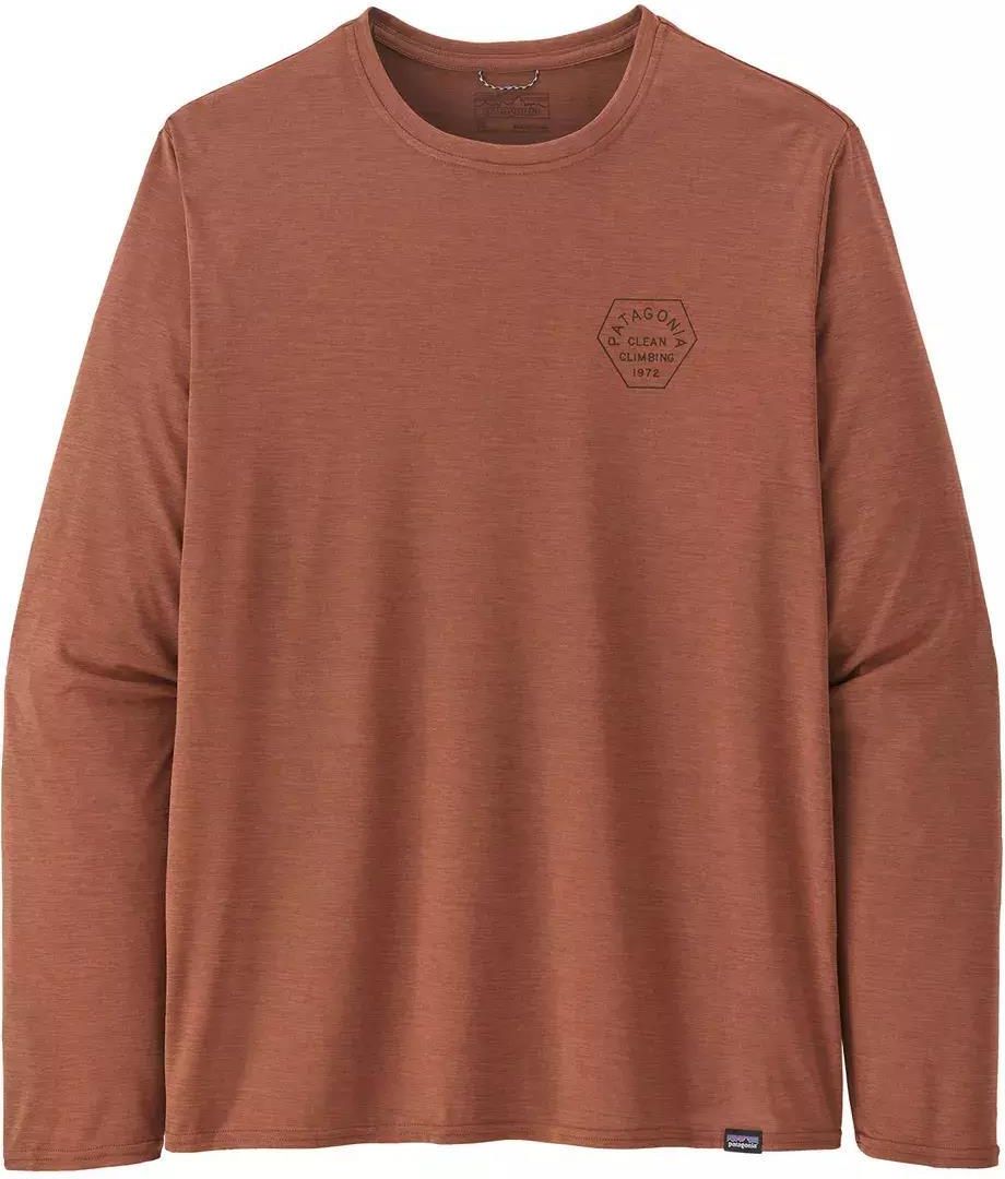 Zdjęcie Patagonia Koszulka MS L S Cap Cool Daily Graphic Shirt Clean Climb Type Sisu Brown X Dye - Warszawa