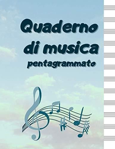 Quaderno Musicale A Pentagramma - Carta Per Spartiti, Ideale Per Musicisti E Studenti Di Musica - Foto 12