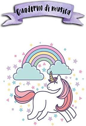 Quaderno Musica A5 Pentagrammato Per Bambini - 4 Pentagrammi Per Pagina - Stampa Unicorno - Foto 10