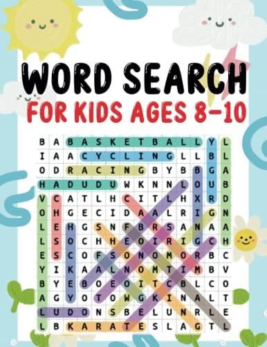 WORD SEARCH FOR KIDS AGES 8-10: 100 Themed Word find Puzzle Book Large ...