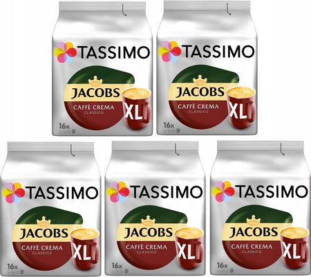 Jacobs Kapsułki 5X16 Tassimo Caffe Crema Classico Xl