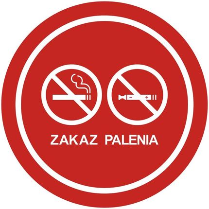 Zakaz Palenia Tytoniu I Papierosów Elektronicznych 3 10 5x10 5cm Folia