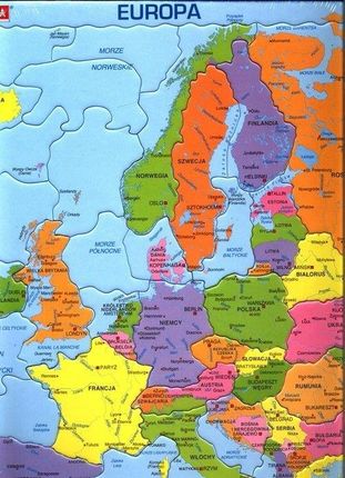 Larsen Układanka Mapa Europa Polityczna 37El.