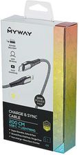 Myway Kabel Do Ładowania I Synchronizacji W Oplocie Usb C Lightning