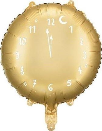 Partydeco Balon Foliowy Zegar 45Cm Złoty (511450)