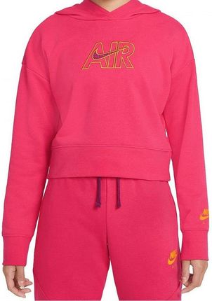 Bluza z Kapturem dla Dziewczynki CROP HOODIE Nike DM8372 666 Różowy - 16 Lat