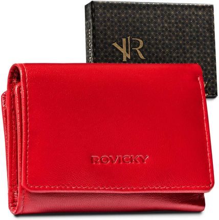 Skórzany portfel Rovicky [DH] R-RD-33-GCL czerwony