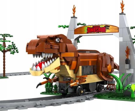 Cada Klocki Tory Lokomotywa Dinozaur T-Rex 1039El