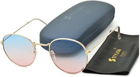 Okulary przeciwsłoneczne lenonki barwione UV STR-511