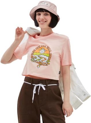 Damski t-shirt z nadrukiem VANS Resort Mix Tropical Peach - różowy