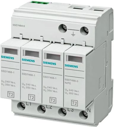 Siemens Ogranicznik Przepięć C Typ 2 4P 20Ka 350V Układ 3+1 Tn-S Ze Stykami Sygnalizacyjnymi 5Sd7464-1