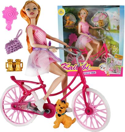 Ciuciubabka Duża Różowa Lalka Na Rowerze Piesek + Akcesoria