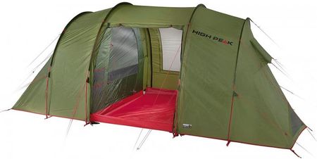 High Peak Vis A Tunnel Tent Goose 4 Lw Olive Green Red With 2 Bedrooms Model 2022 10333